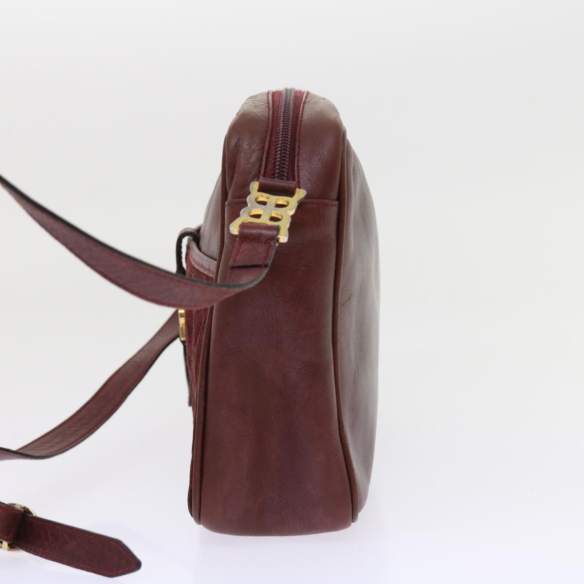balenciaga Shoulder Bag Suede Leather Red Auth bs9083