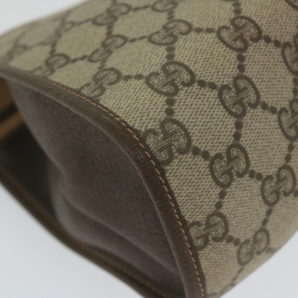 GUCCI Gg Supreme Web Sherry Line Clutch Bag Red Beige 156 01 031 Auth Bs9677
