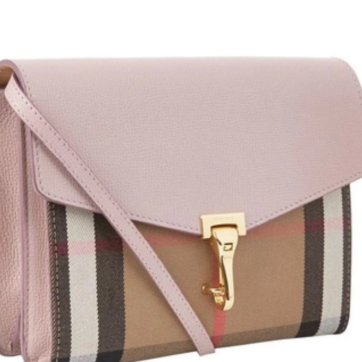 BURBERRY Macken Leather and House Check Crossbody Bag