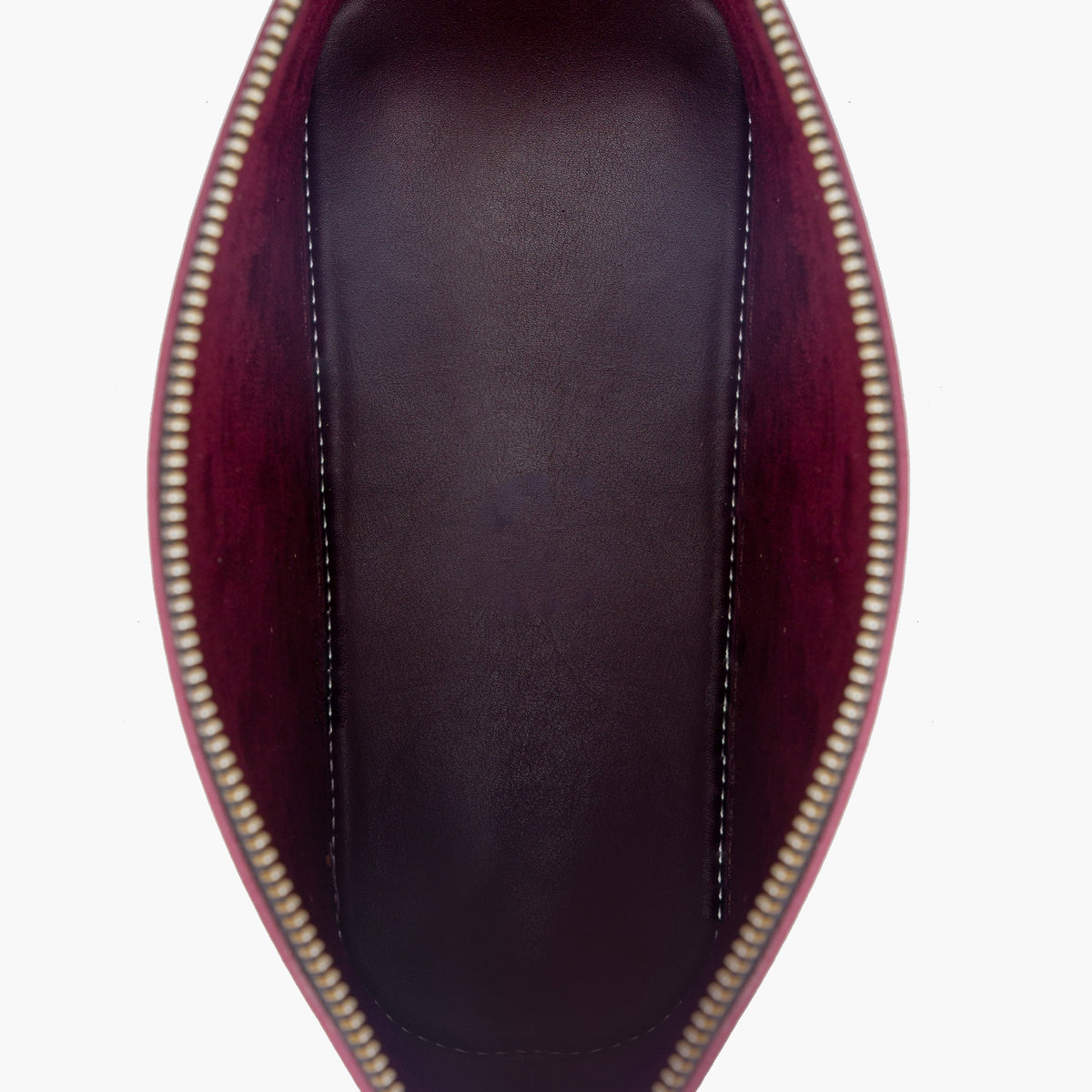 Burgundy dome cross-body bag