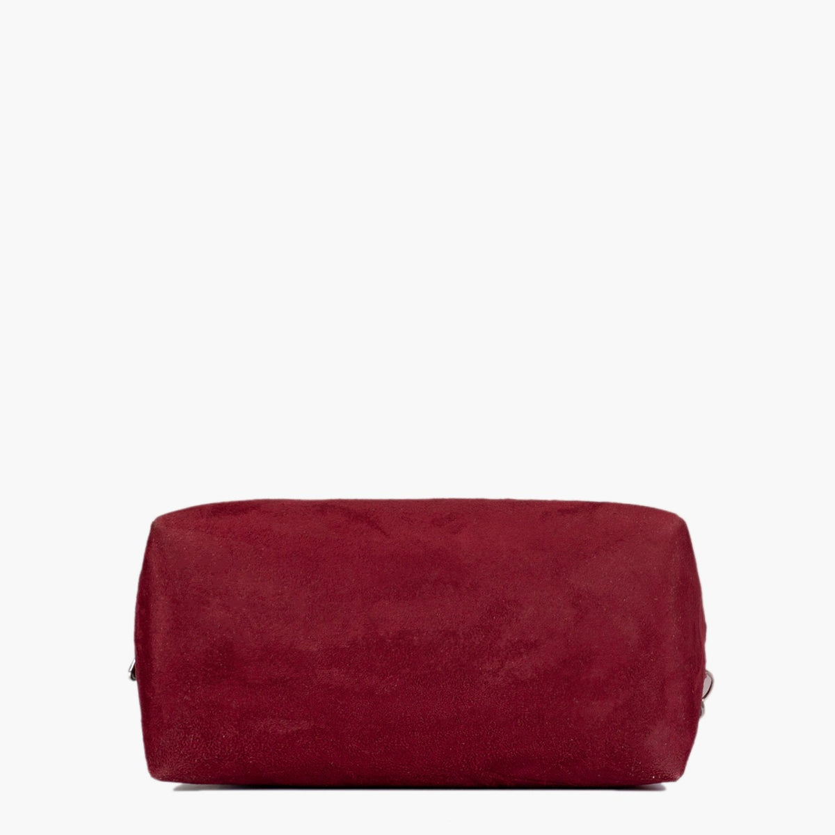 Burgundy suede mini bowling bag