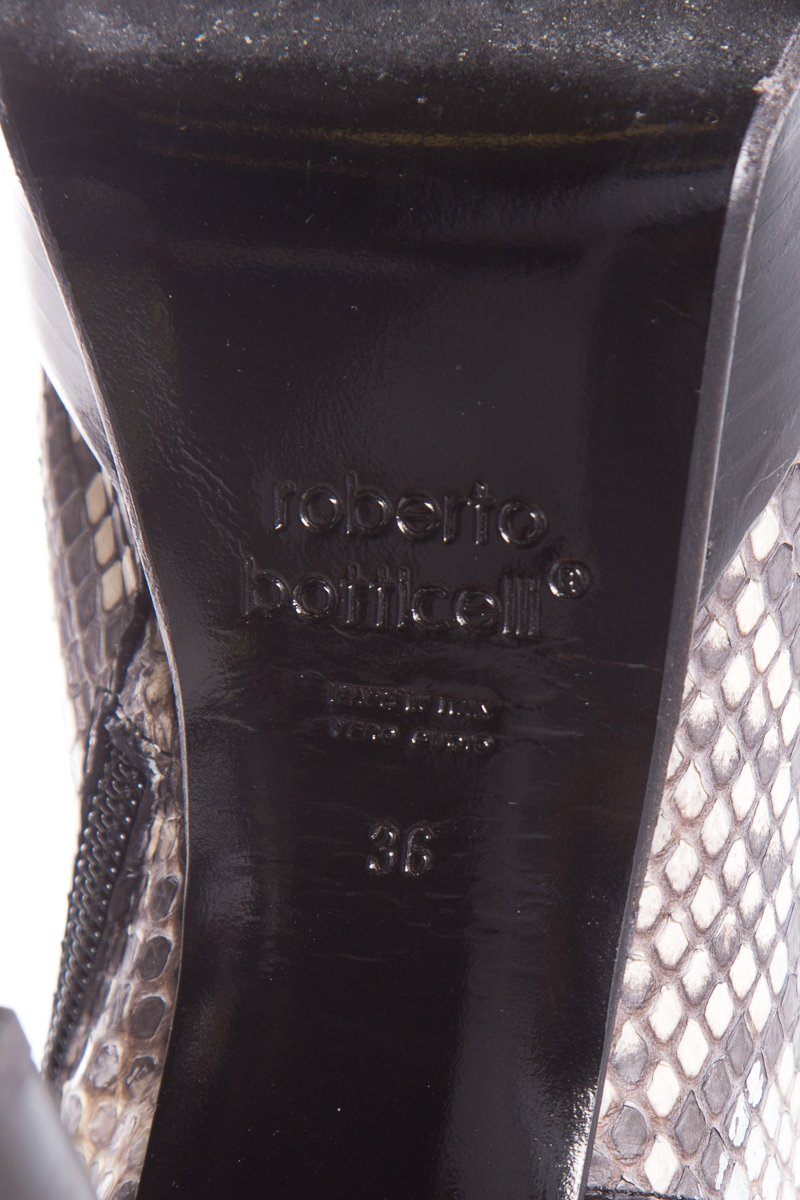 Roberto Botticelli Python Leather Knee-High Boots SZ 36