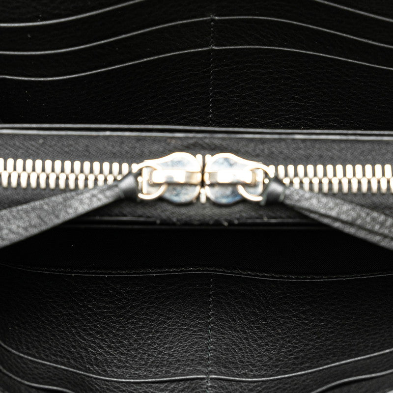 balenciaga Leather Logo Bifold Wallet Black