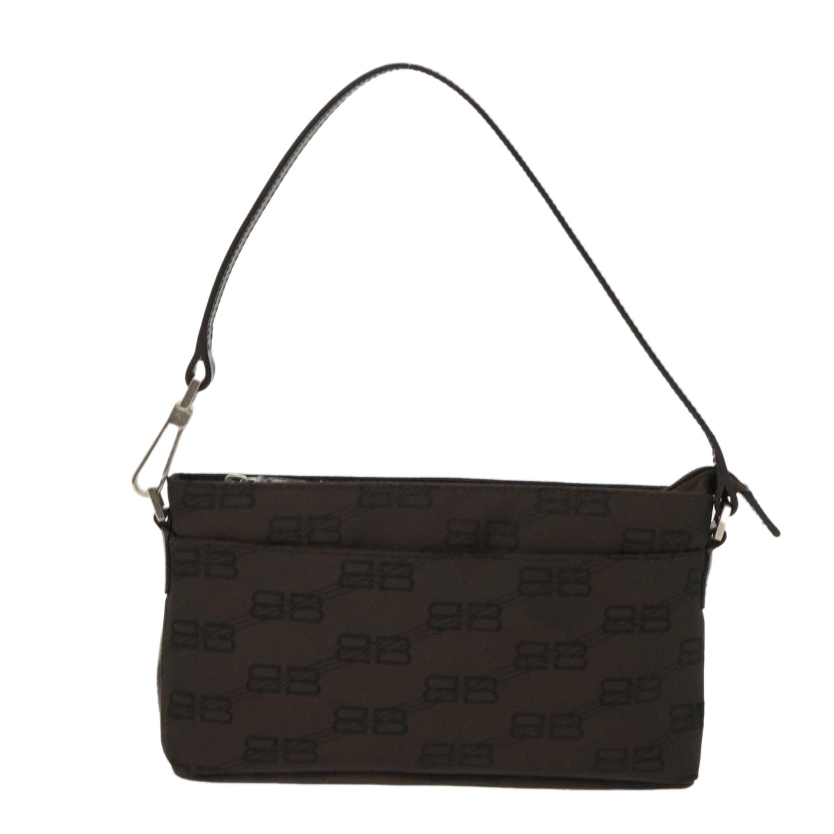 balenciaga Accessory Pouch Nylon Brown Auth cl625
