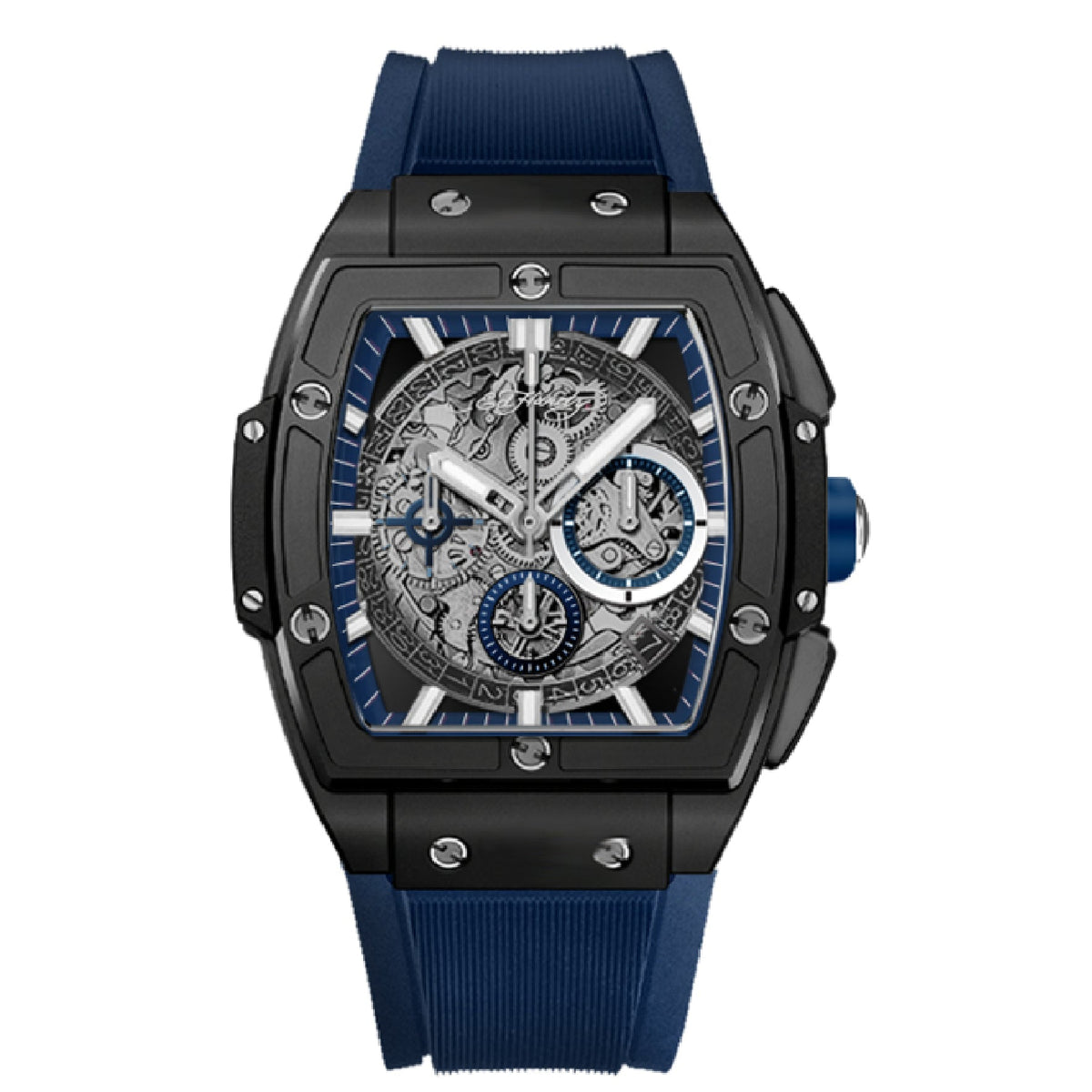 Ed Hardy Eh Mens Metal Silver/Navy Singles Watch