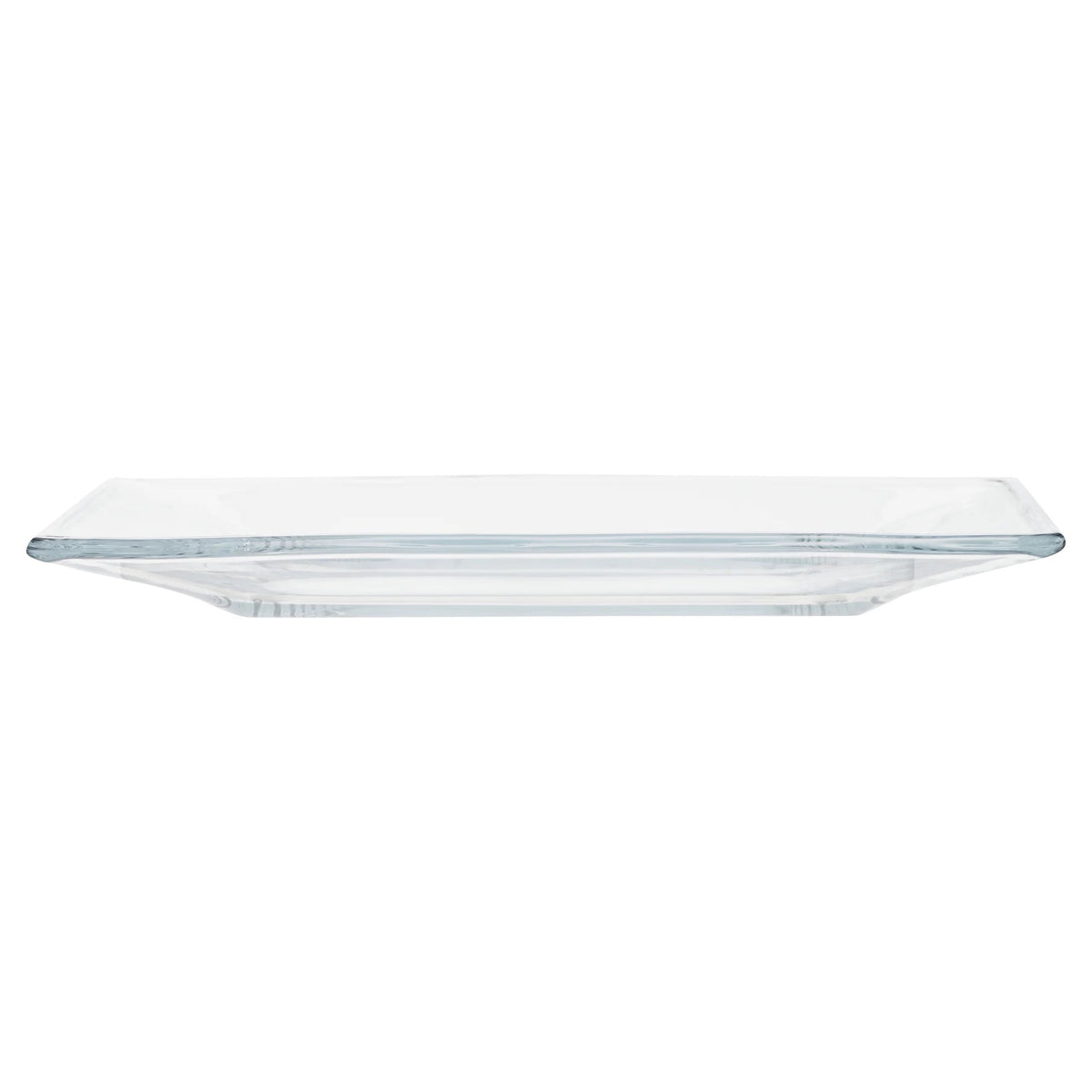 12-Piece Square Clear Glass Dinnerware Set