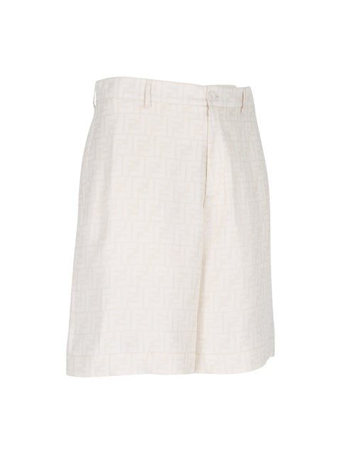Fendi Men Ff' Silk Shorts