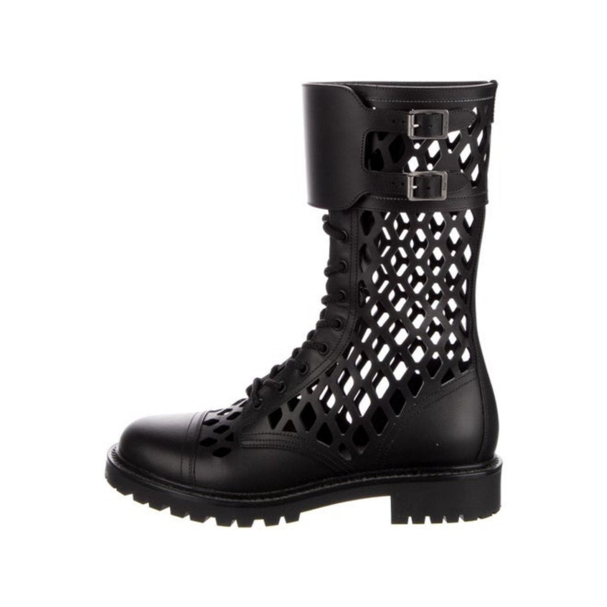 D-Trap Leather Lace-Up Boots