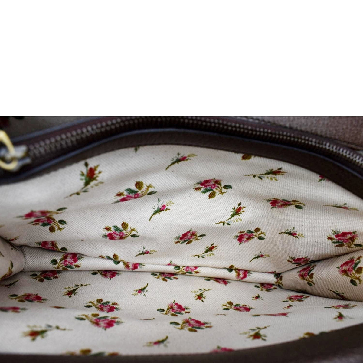 GUCCI Dionysus Medium Floral Embroidered Leather Shoulder Bag Dark Brown 403348