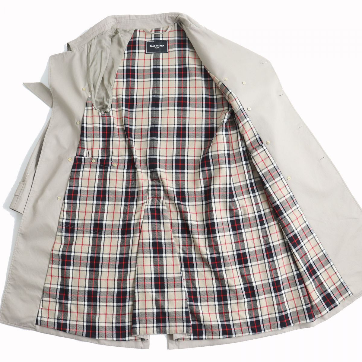 balenciaga Asymmetrical Oversized Trench Coat XS