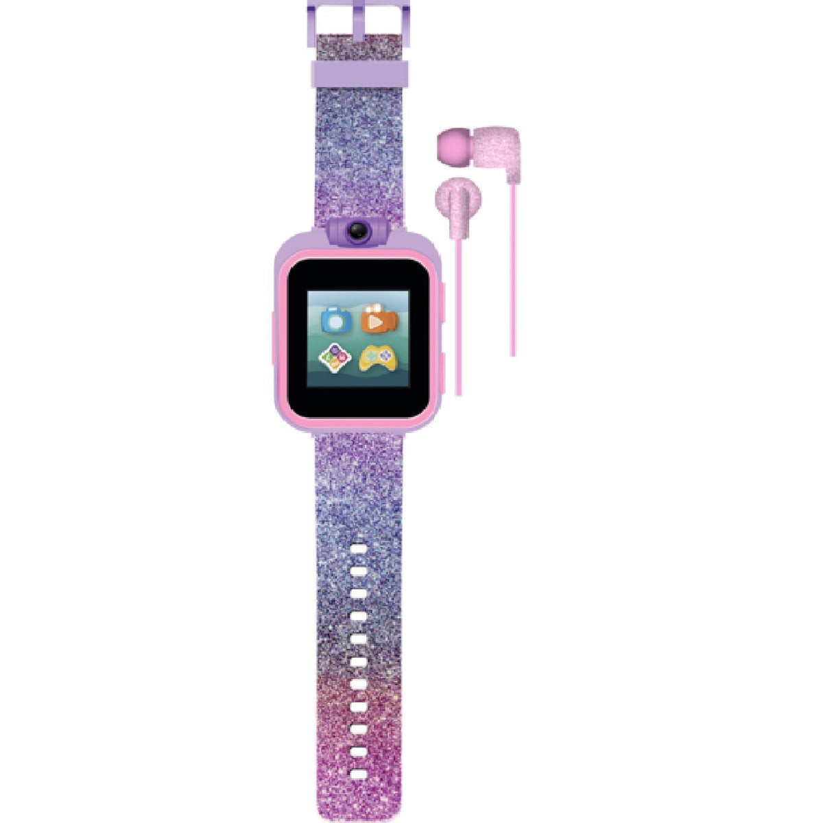 Playzoom Kids Smartwatch & Earbuds Set: Purple Gradient Glitter