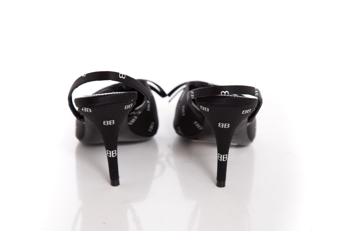 Balenciaga Black Slingback Heels SZ 36