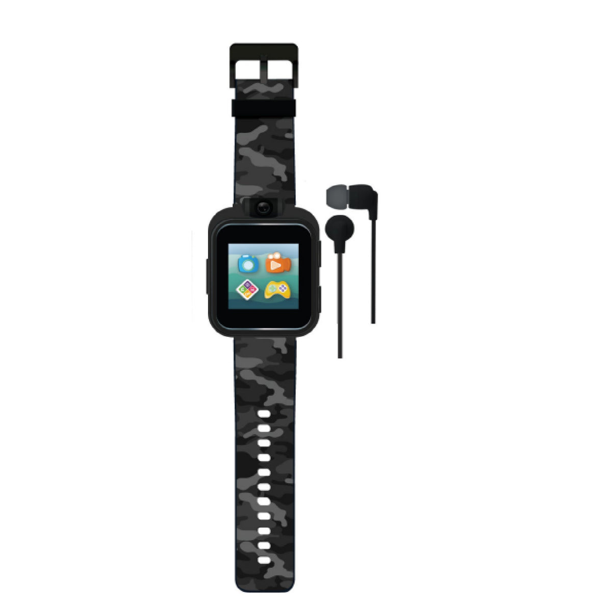 Playzoom 2 Kids Smartwatch & Earbuds Set: Grey Camo