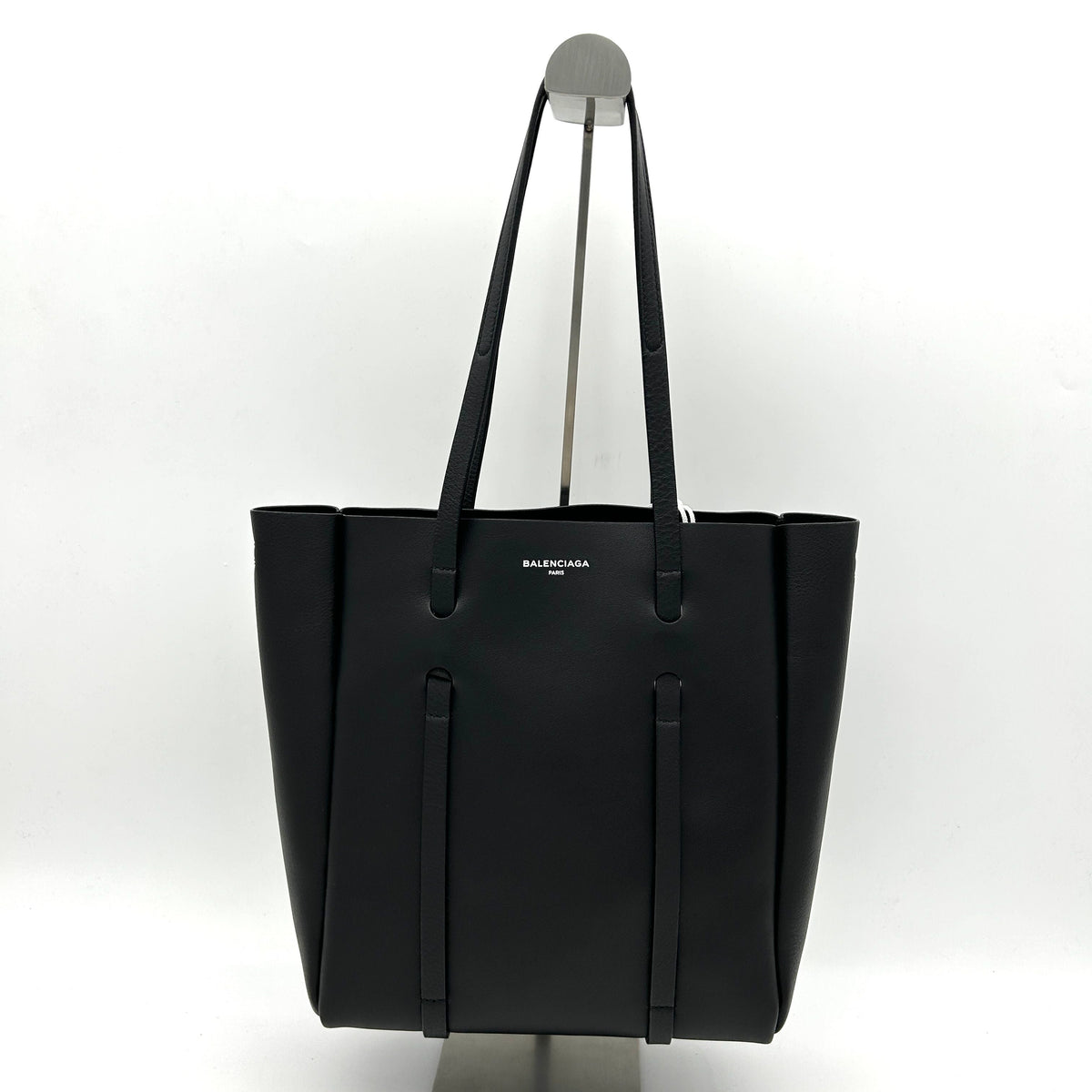 balenciaga Veau Baltimore Double Sided Small Everyday Tote Gris Fossile Black LA30024