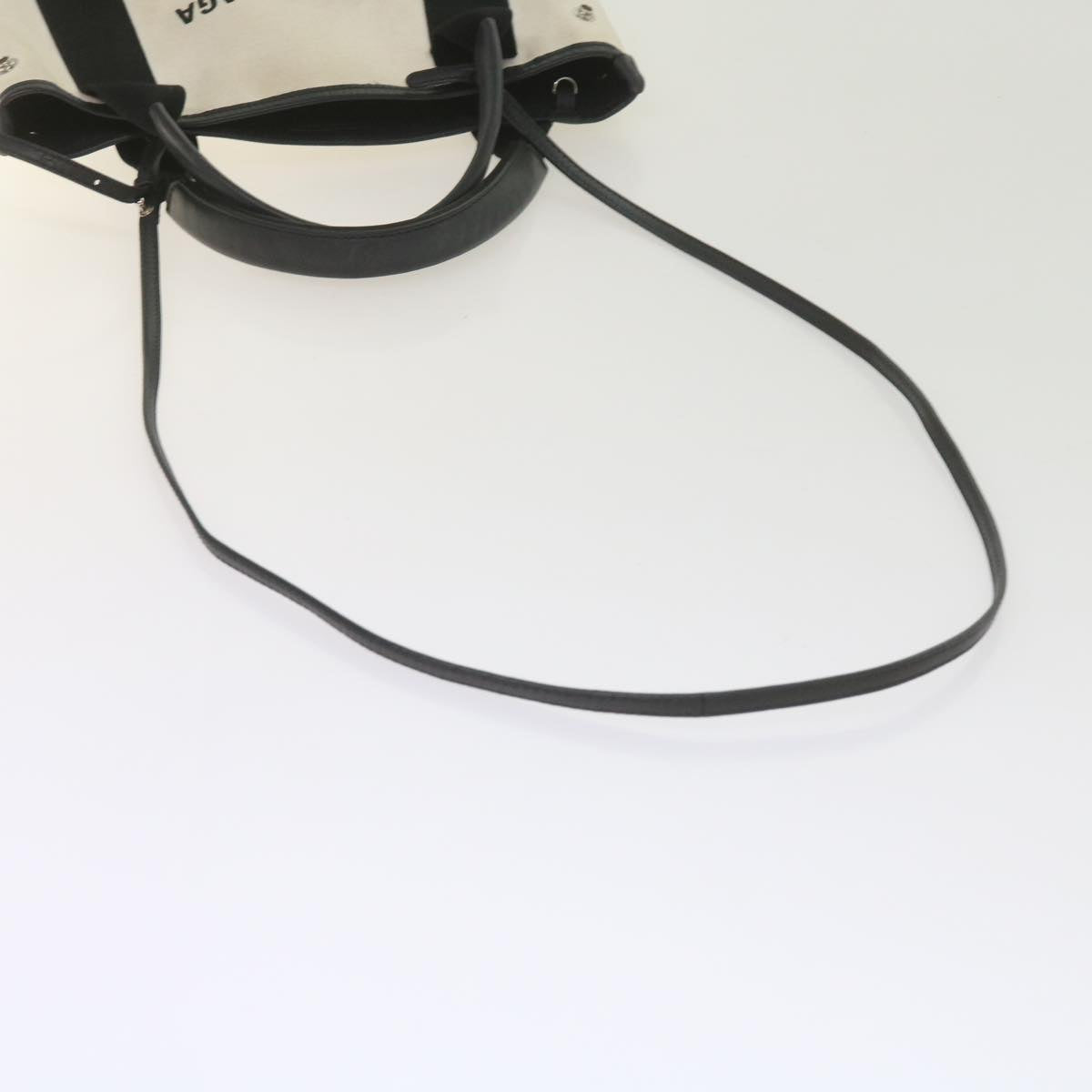balenciaga Hand Bag Canvas Black White 390346 Auth ep2535