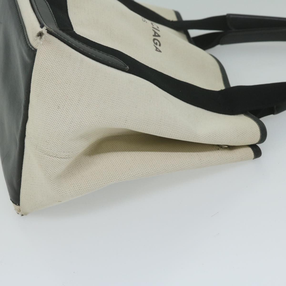 balenciaga Tote Bag Canvas White 339933 Auth ep2712