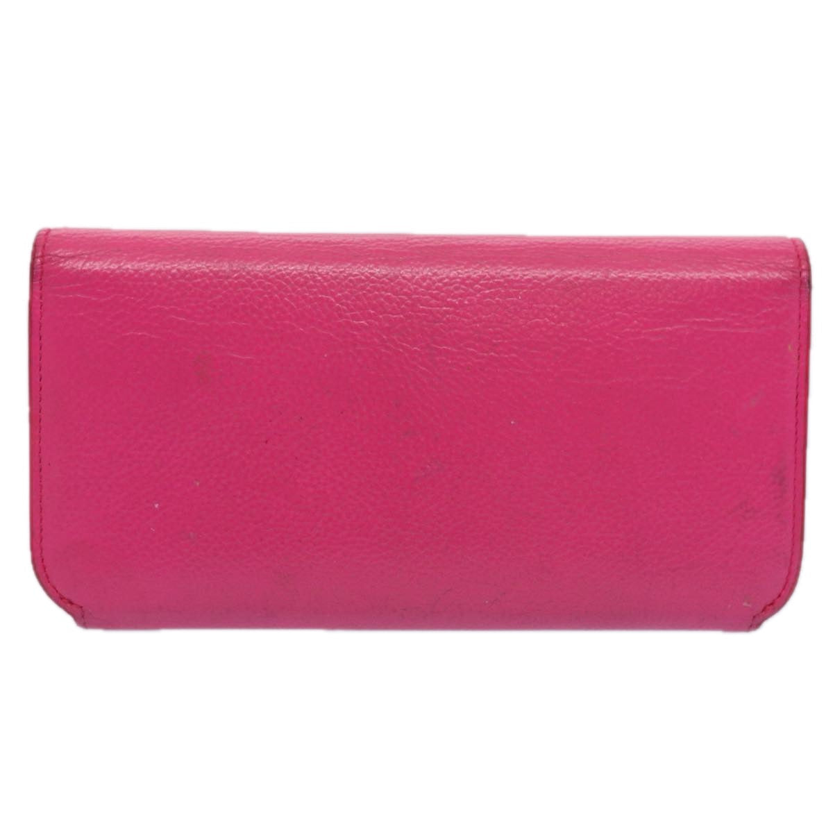balenciaga Long Wallet Leather Pink 594289 Auth ep2776