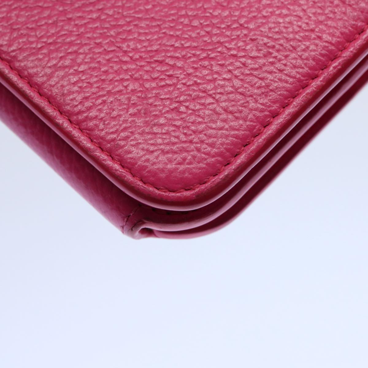 balenciaga Long Wallet Leather Pink 594289 Auth ep2776