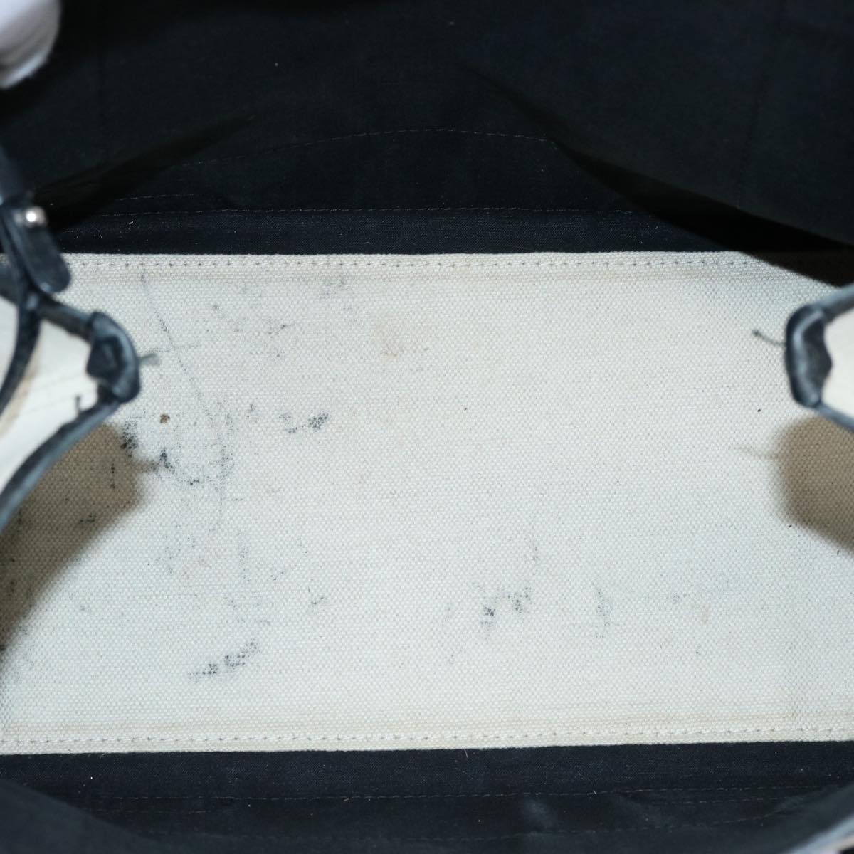 balenciaga Tote Bag Canvas White Black 339933 Auth ep2845