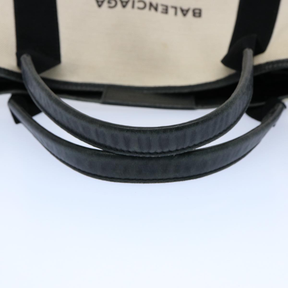 balenciaga Tote Bag Canvas White Black 339933 Auth ep2845