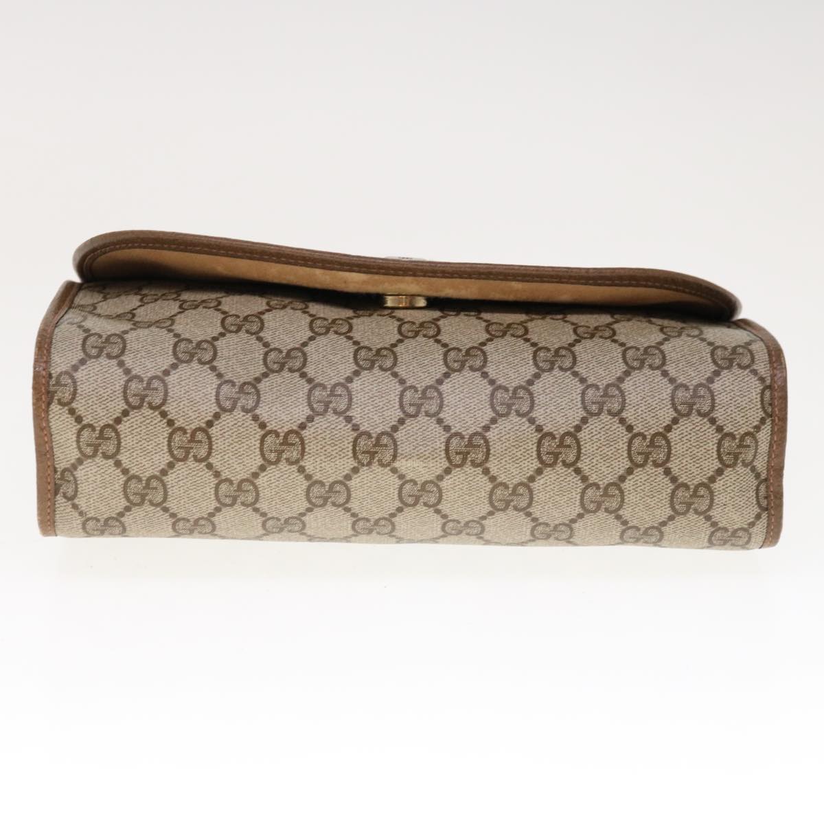 GUCCI GG Supreme Web Sherry Line Clutch Bag Beige Red 89 01 030 Auth ep3070
