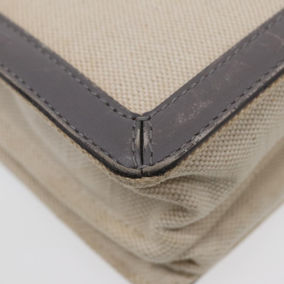 balenciaga Shoulder Bag Canvas Gray Beige Silver 390641 Auth ep5489