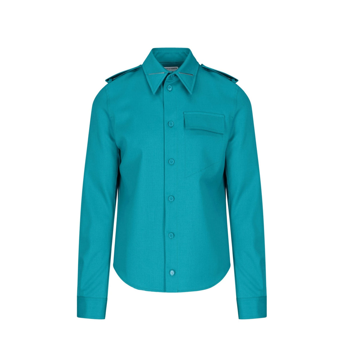 Bottega Veneta Grain De Poudre Wool Shirt Men