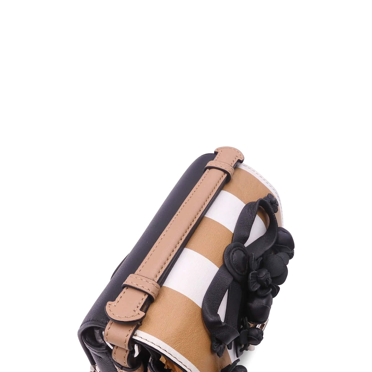 Double Micro Floral Pequin Baguette Brown White Black