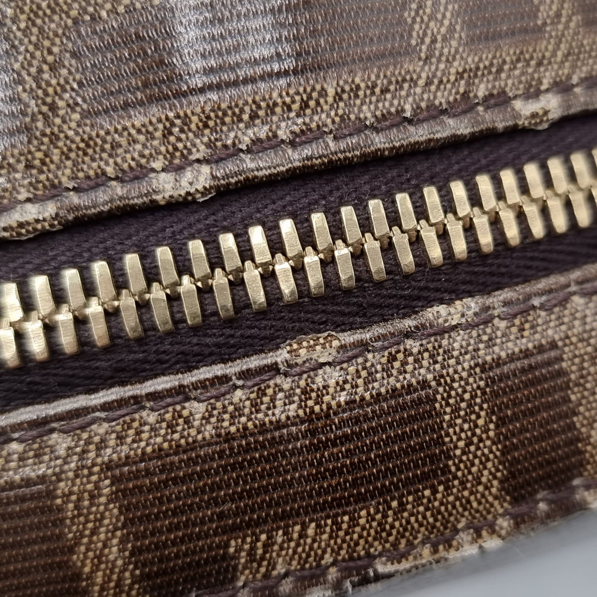 Fendi x Fila Mania Small Logo Backpack Brown