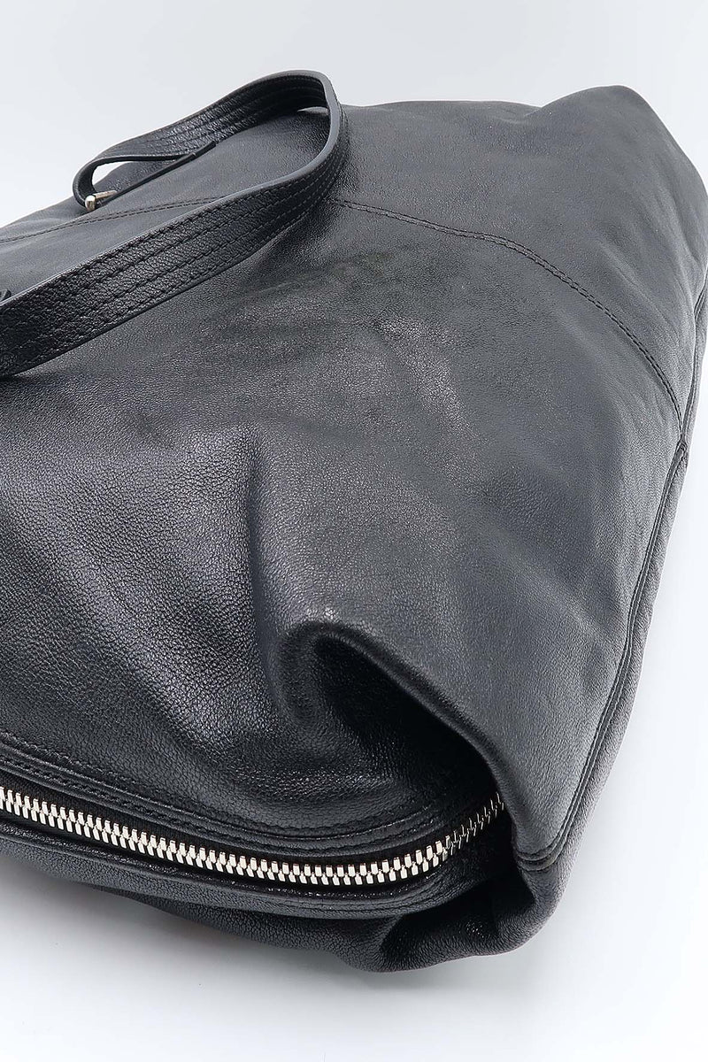 Front Zip Satchel Bag Black