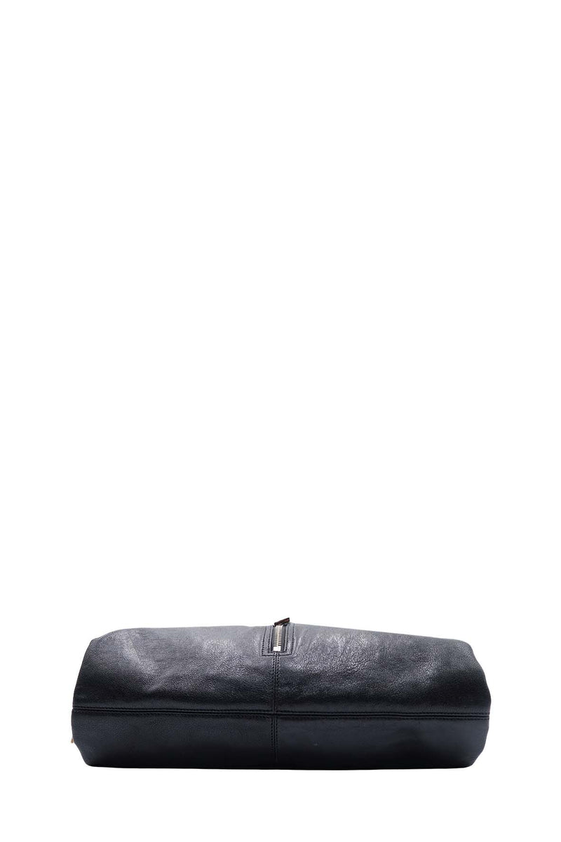 Front Zip Satchel Bag Black