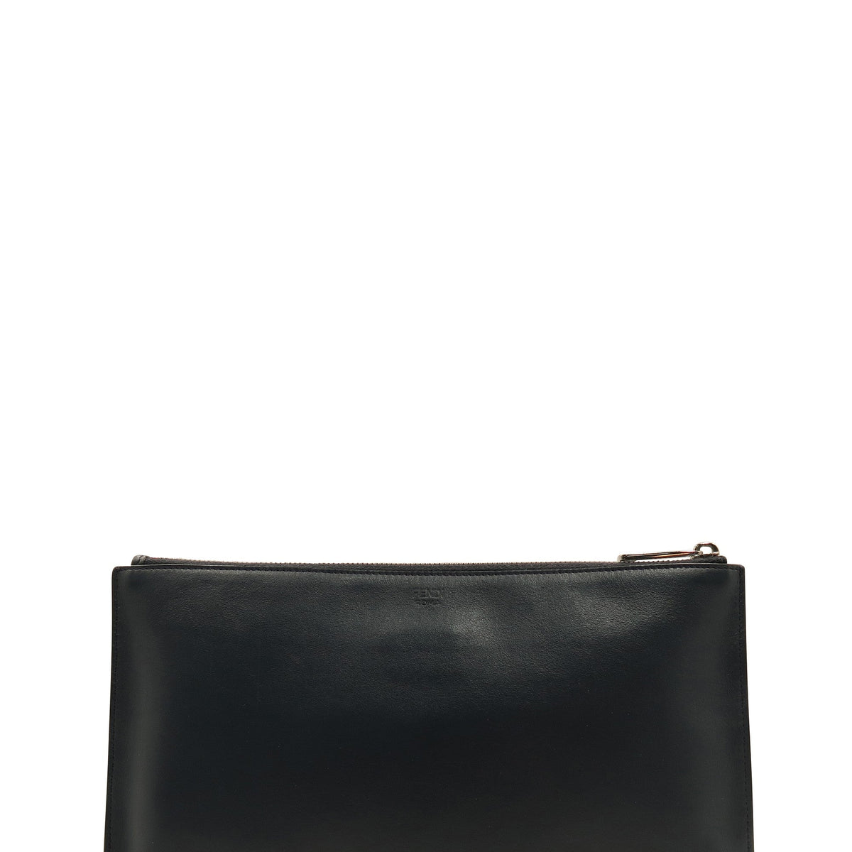 Think Vocabulary Leather Clutch Navy