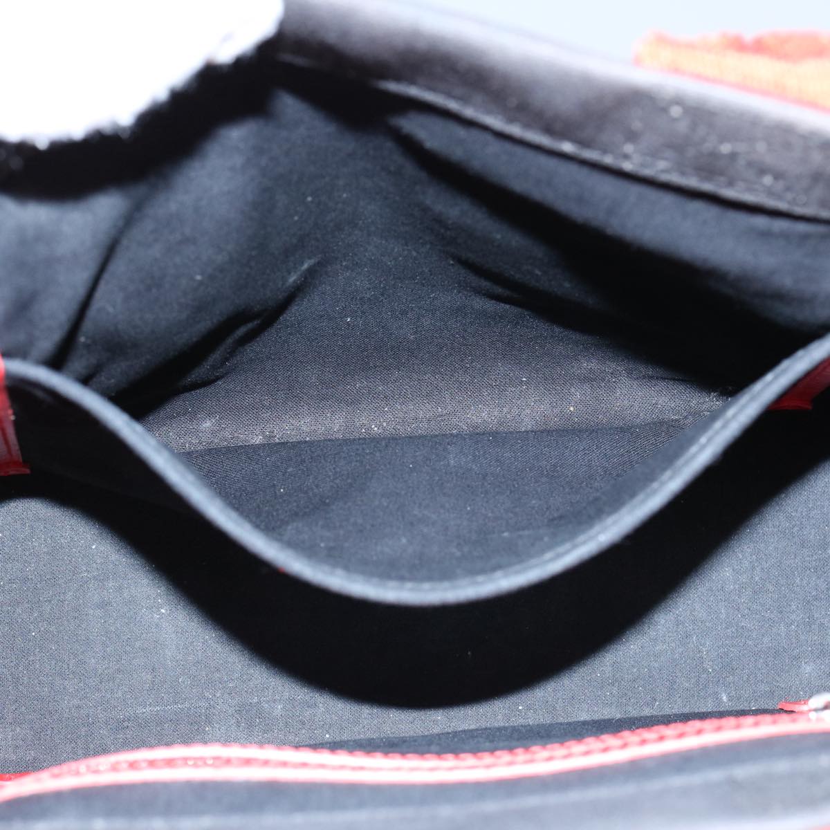 balenciaga Hard Ware Small Hand Bag Canvas Black Red 671402 Auth fm3051