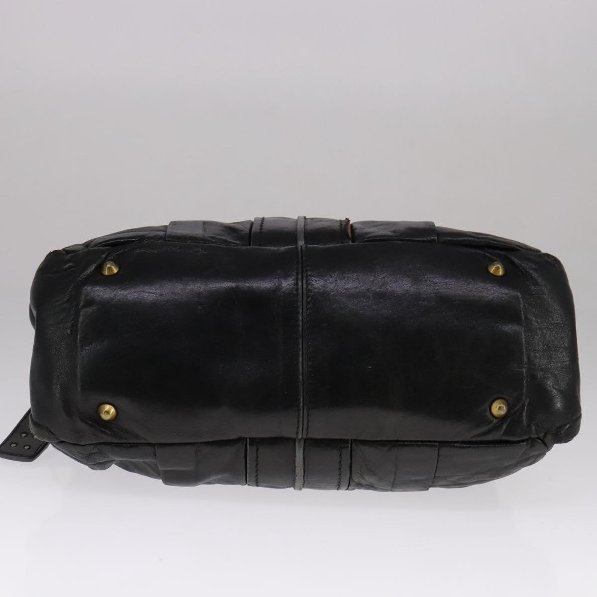 Chloe Eloise Hand Bag Leather Black Gold fm4268