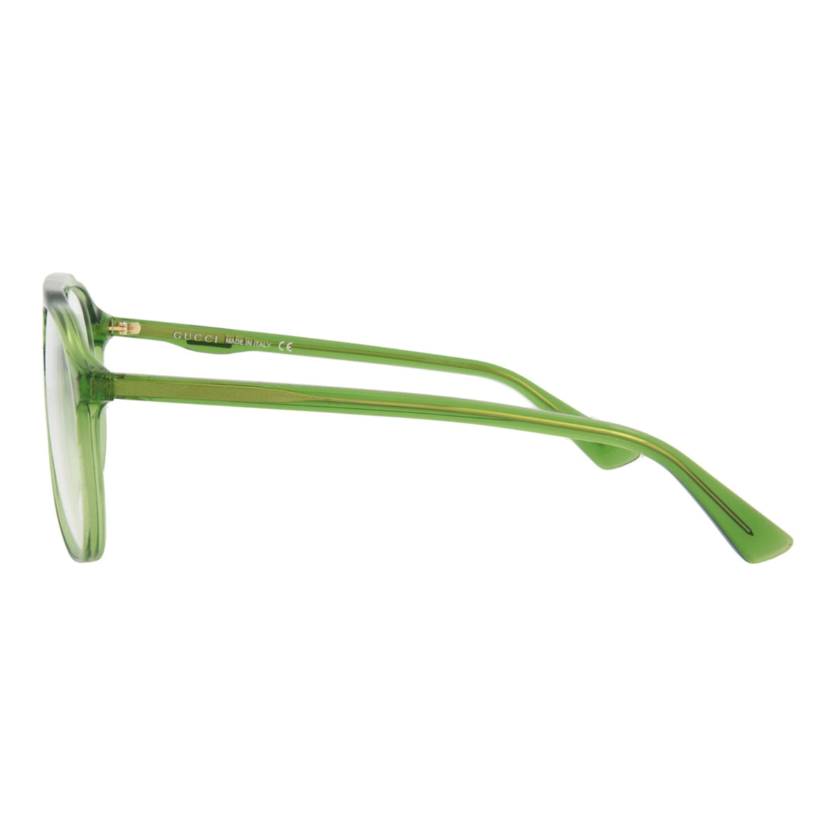 Gucci Mens Aviator Green Green Transparent Fashion Designer Eyewear