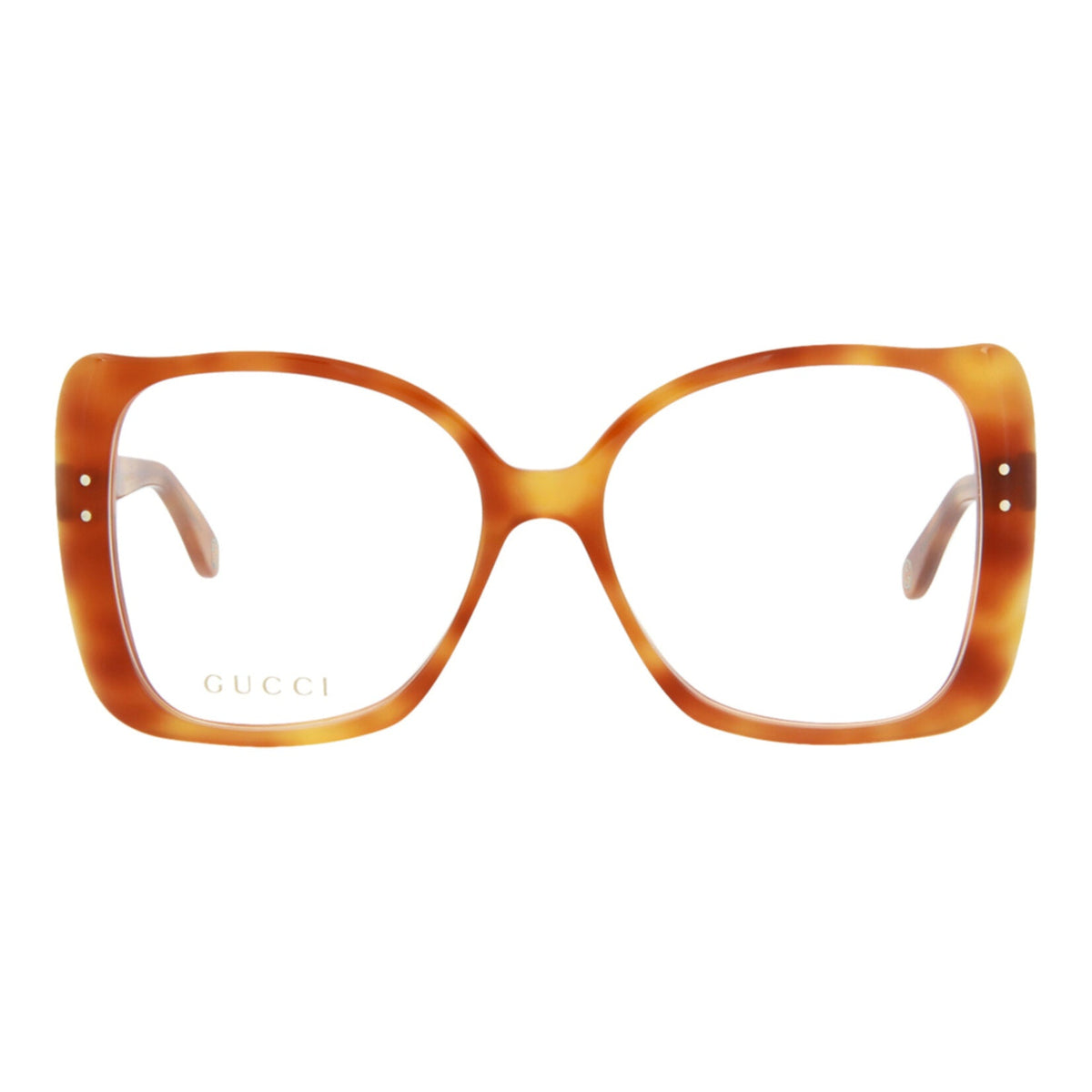 Gucci Womens Oversized Havana Havana Transparent Fashion Designer Eyewear