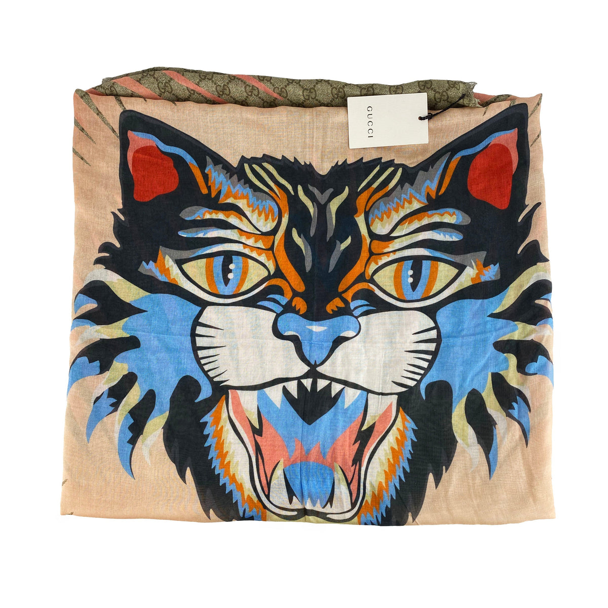 Gucci GG Sun Angry Cat Scarf