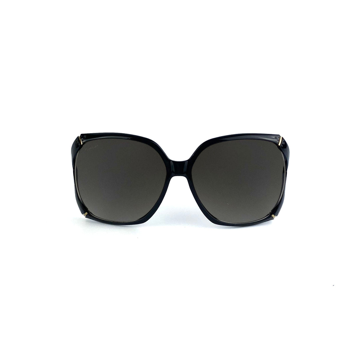 Gucci Black Bamboo Effect Oversized Sunglasses