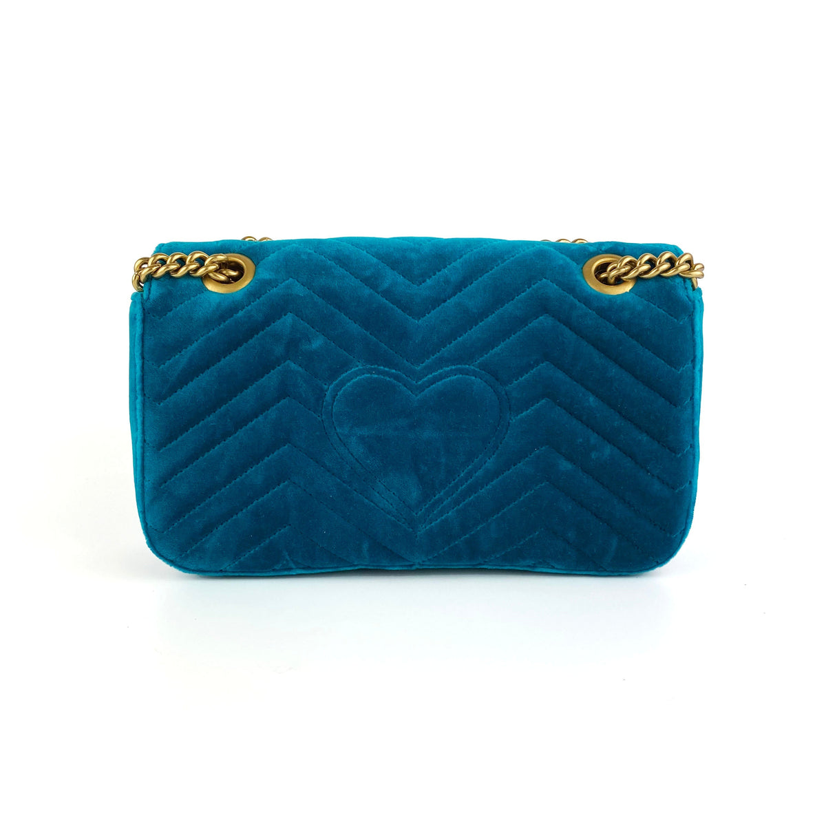 Gucci Teal Velvet Marmont Bag