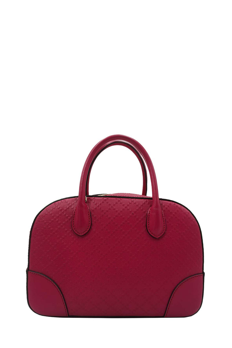 Bright Diamante Leather Top Handle Bag Pink