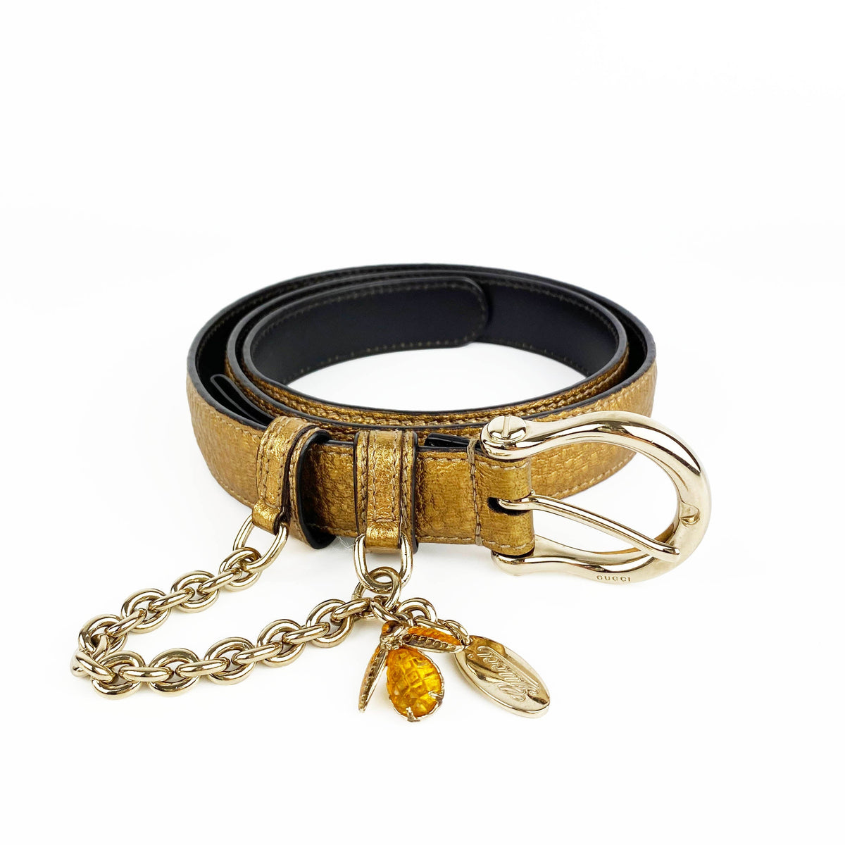Gucci Bronze Bee Belt 80