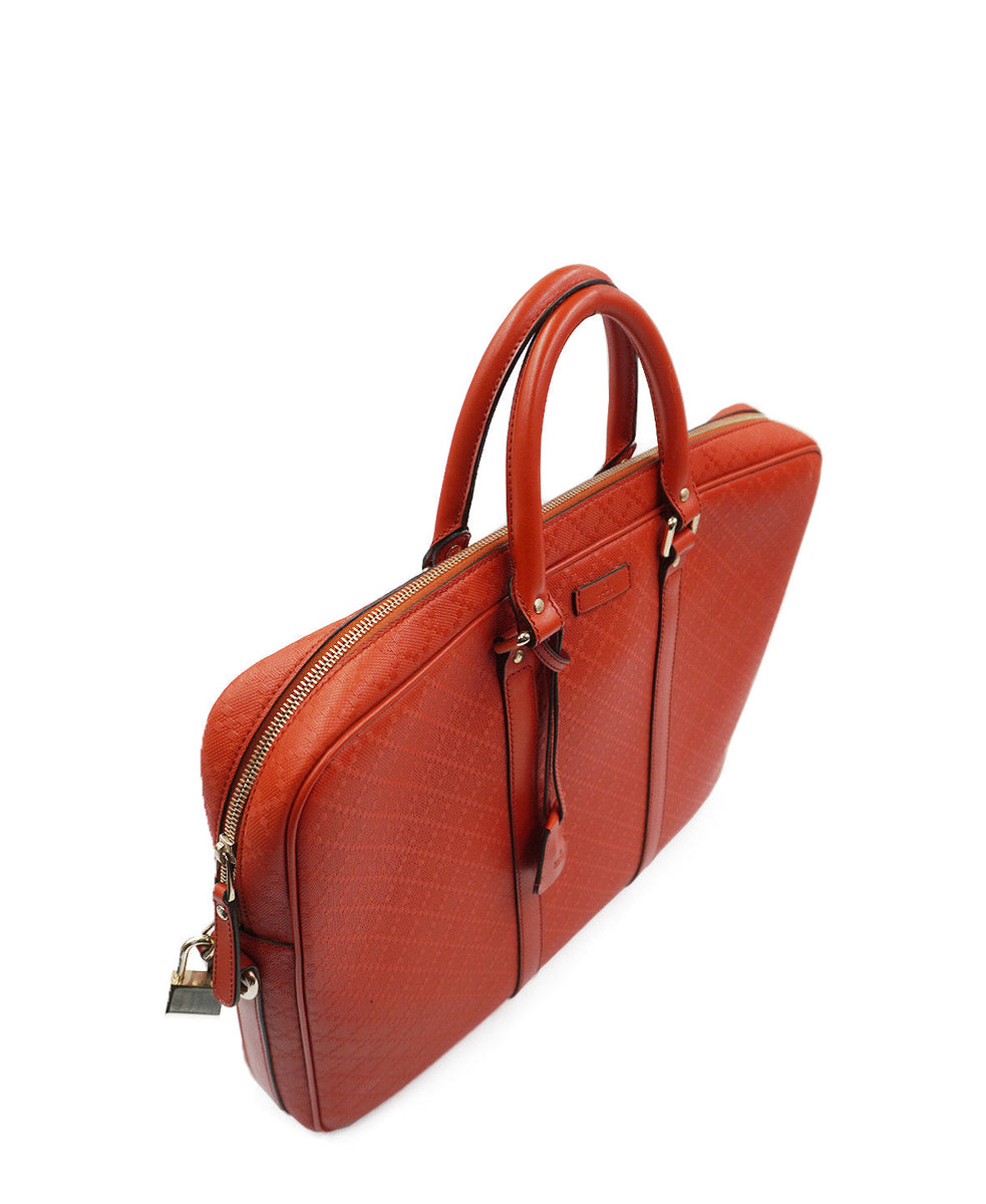 Diamante Briefcase Red