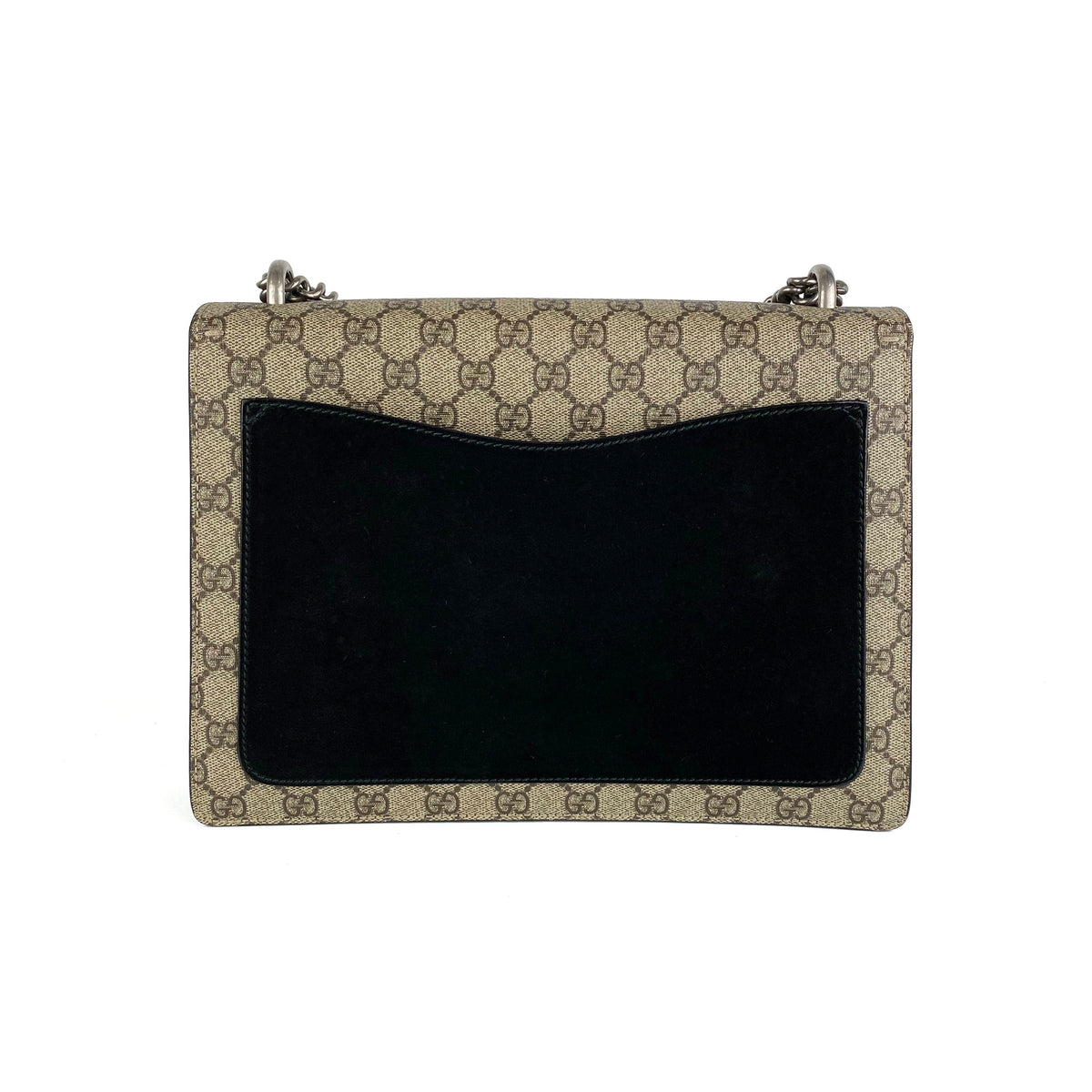 Gucci Dionysus Monogram Bag with Black Suede Trim