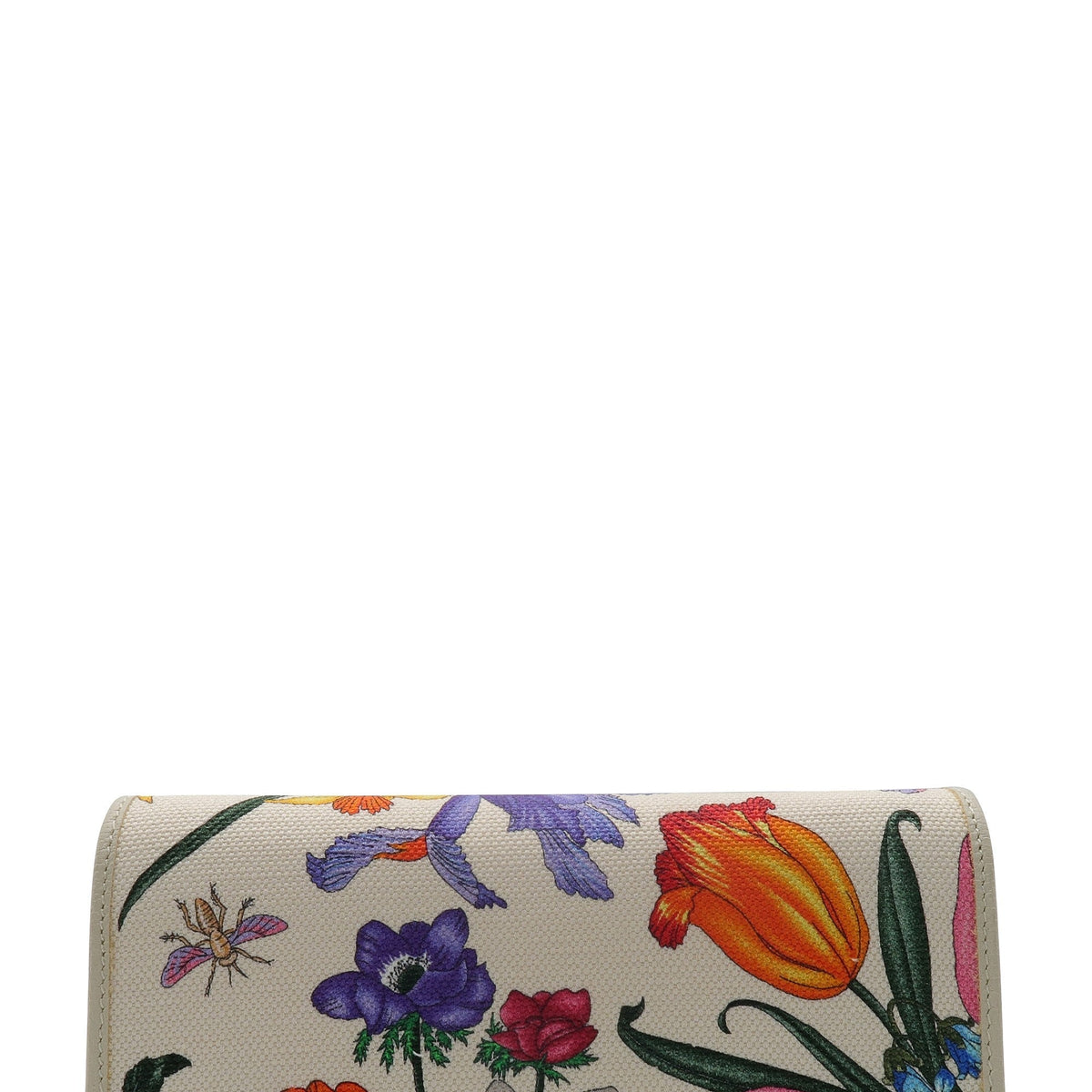 Flora Wallet on Chain White Multicolor