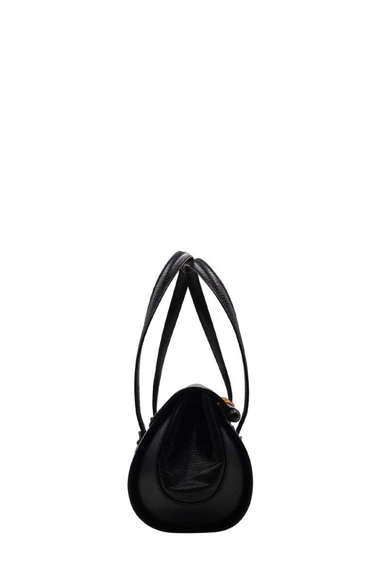 GG Canvas Bamboo Bullet Shoulder Bag Brown Black