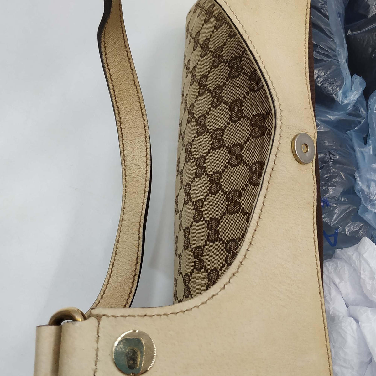 GG Canvas Charmy Shoulder Bag Brown
