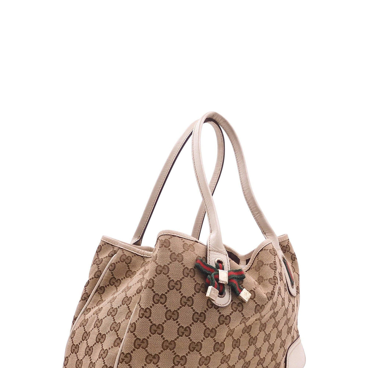 GG Canvas Princy Tote Brown