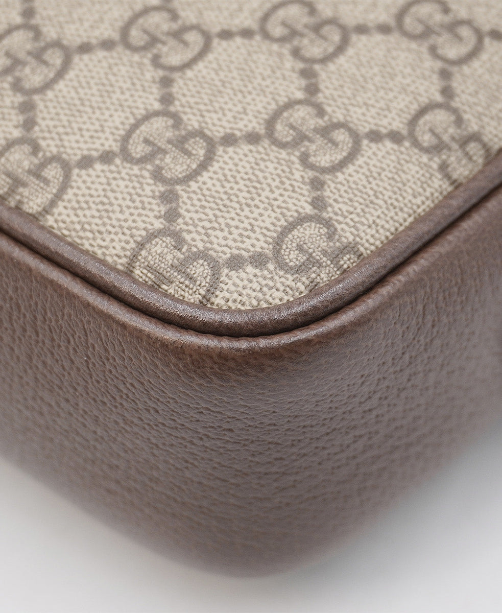 GG Canvas Small Ophidia Shoulder Bag Brown