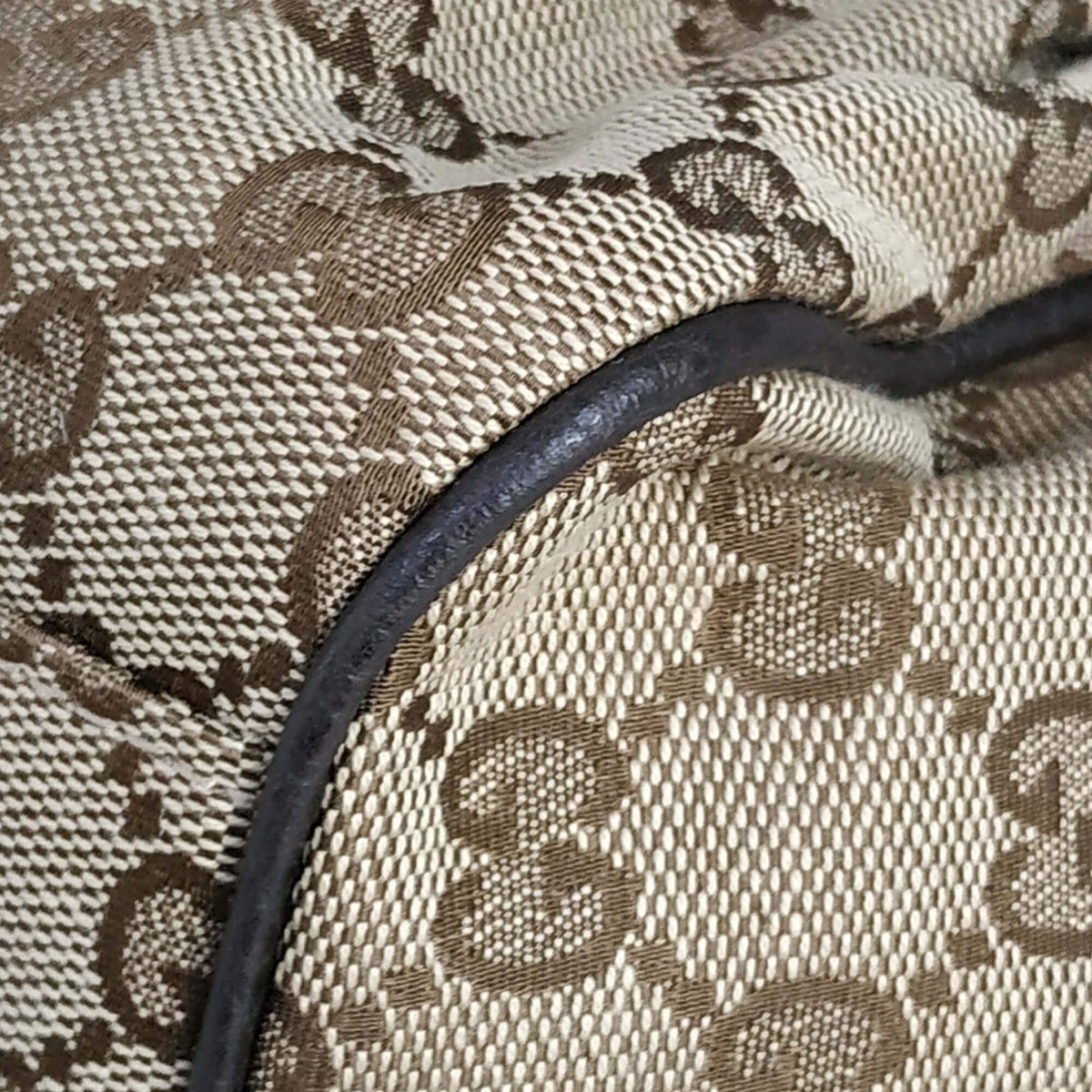 GG Canvas Sukey Boston Bag Brown