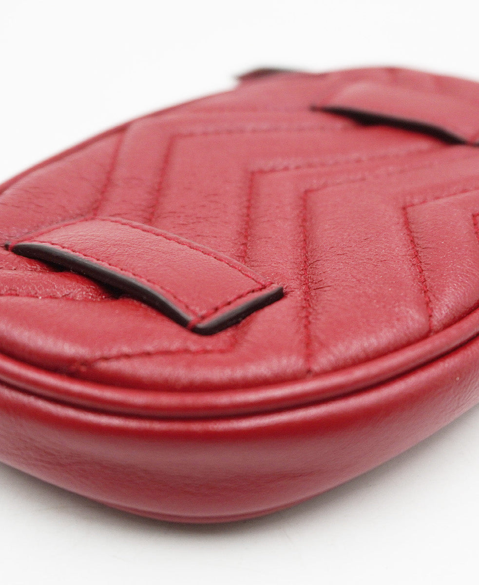 GG Marmont Matelassé 2.0 Multi Belt Bag Red